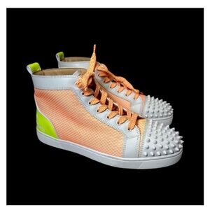 Christian Louboutin Fun Lou Spikes Sneakers Hi Top Size 9.5 R 10 L Mens